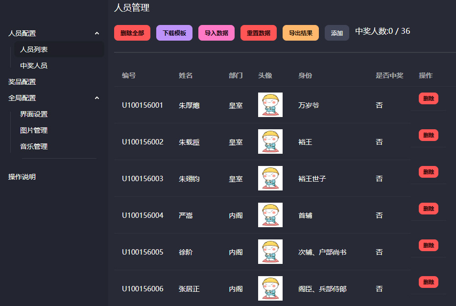 方便的人员管理